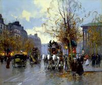 Edouard Cortes - Omnibus on the Place de la Madeleine